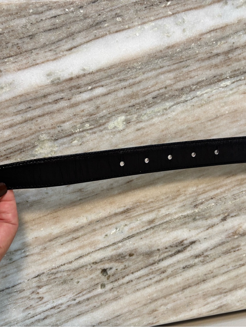 Vintage Celine Horse Carriage Reversible Leather Belt Black & Burgundy Gold - Picture 8 of 14